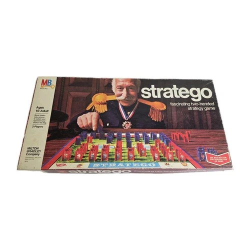 Vintage 1977 STRATEGO Strategy BOARD GAME Milton Bradley MB Missing 1 Blue Pc
