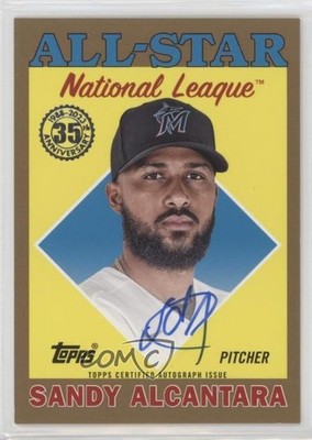 2023 Series 2 1988 Topps All-Star Baseball Gold 18/25 Sandy Alcantara Auto 0ja4