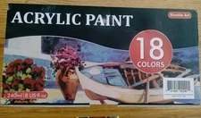Shuttle Art Acrylic Paint Set,18 8.12 oz/240ml Bottles New In Box, Vibrant Color