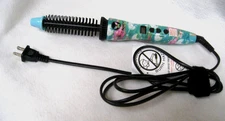 Calista Tools Hot Brush Styler 1/2" Curling Brush Iron Flowers EXC.COND PF002A