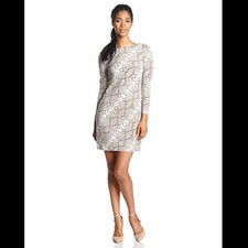 Vince Camuto Rattle Natural Printed Shirt Dress