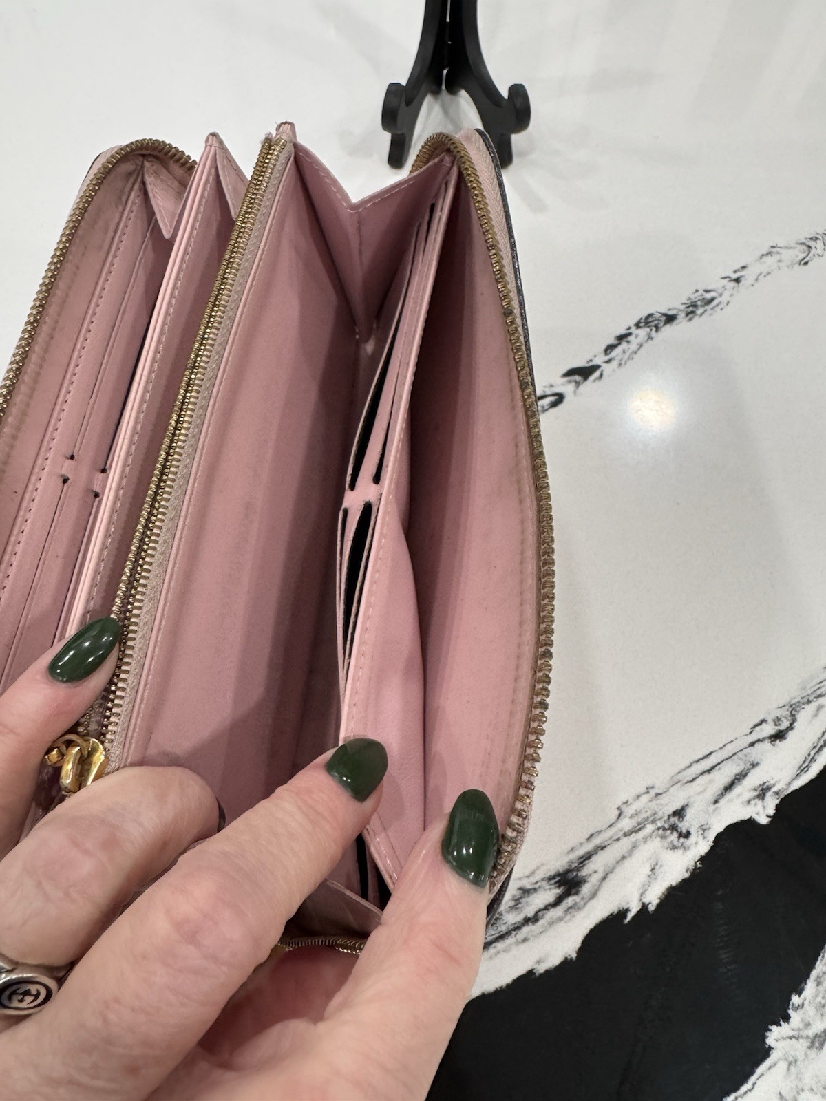 Louis Vuitton Vernis Zippy Wallet & Key Pouch Set Blush Nude/Pink Patent Leather