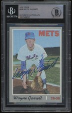 1970 Topps Wayne Garrett #628 On Card Signed Autograph Auto BGS BAS AUTHENTIC 