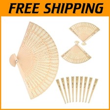 Sandalwood Fan Set - 50 pcs Baby Shower  Wedding Favors