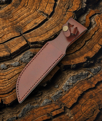 Brown Leather Sheath For Your Fixed-Blade Knife Made To Fit Up To 6-Inch Blade