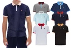 FILA Mens Polo BB1 Classic Vintage Collared Shirt Short Sleeve Stripe Top XS-4XL