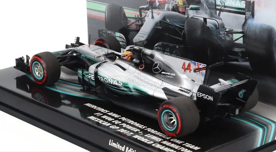 Minichamps 1:43 Model Car Formula 1 Mercedes Lewis Hamilton GP Mexico 2017 - Image 4 of 4