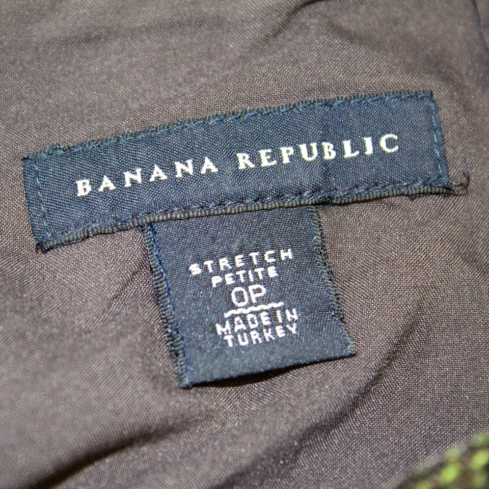 Banana Republic midi A Line skirt Green Wool Size 0P Petite - Image 2 of 4