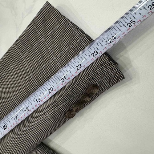 Vtg Tommy Hilfiger Houndstooth Plaid Blazer 44R Brown 2 Button Sport Coat 80s - Picture 9 of 12