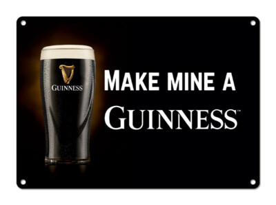 Guinness Blechpostkarte 10,5x14,8 cm -  Make Mine a Guinness - Pint  G302/005