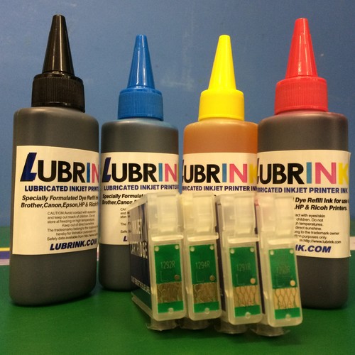 Refillable Cartridges Lubrink INK Epson SX425W SX435W SX525WD SX535WD SX620FW  - Picture 1 of 4