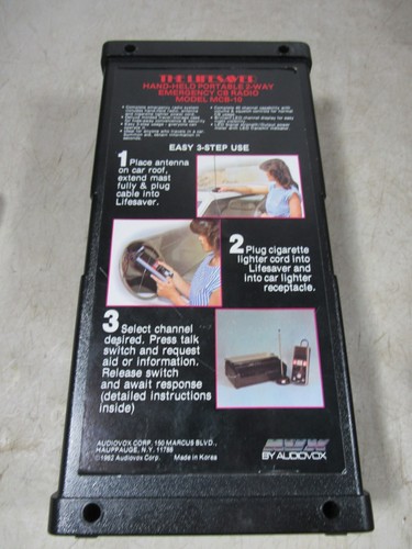 Vintage 1982 Audiovox Lifesaver MCB-10 Portable CB Radio NOS NIB  - Picture 10 of 10