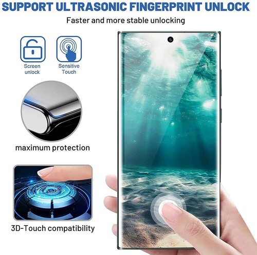 3X Full Cover Tempered Glass Screen Protector For Samsung S23 Ultra S22 S21 S20 - Picture 8 of 12