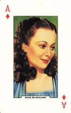 OLIVIA DE HAVILLAND Star of the Silver Screen Hollywood Single Swap Playing Card