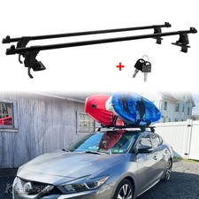 52 Universal 3.5 Sr Roof Rack Cross Bars Luggage Kayak Carrier Lock Aluminum