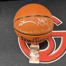 Allen Iverson & Steve Francis signed Spalding Game Ball Series Autographed JSA
