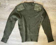 marine corps defense logistics agency green ribbed long sleeve high neck sweater