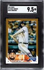 2023 Topps Gold Parallel #31 Riley Greene SGC 9.5 Mint + Tigers Rookie RC #d