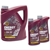 5 Liter + 2 Liter MotoröL Mannol 5W-30 Energy Premium API SN MotorenöL Motor ÖL