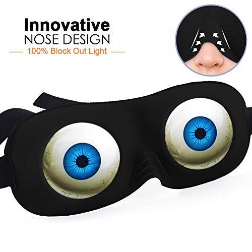 Eye Sleep Mask Funny Blindfold for Women Men Kid, Upgraded 3D 01 Convex Eye - Picture 3 of 8