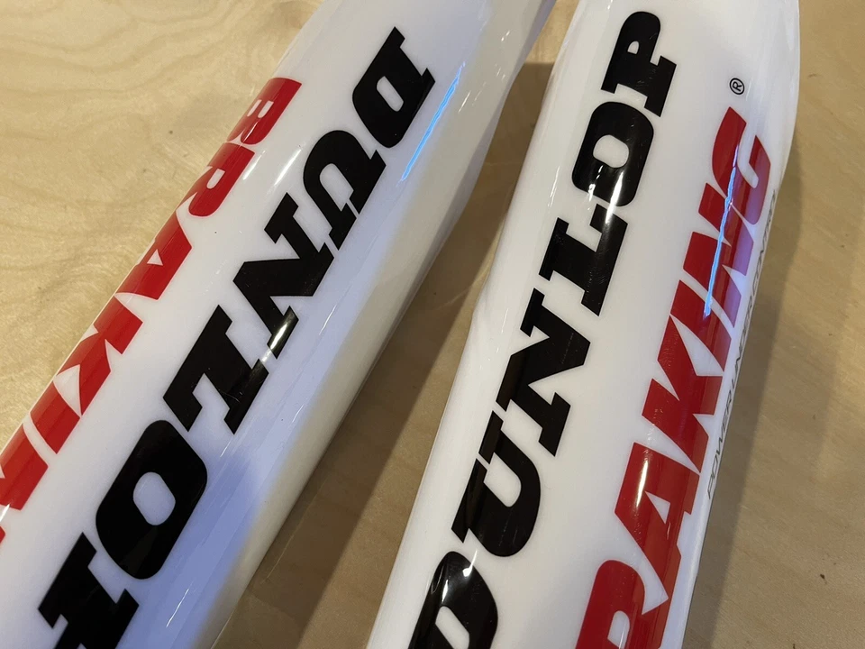 Protectores de horquilla Honda 2004-2017 con gráficos instalados CR125R 250R CRF250R CRF450R Foto 4 de 4