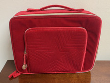 New Estee Lauder Train Case Bag 2023 Limited Edition Red Velvet with Handle