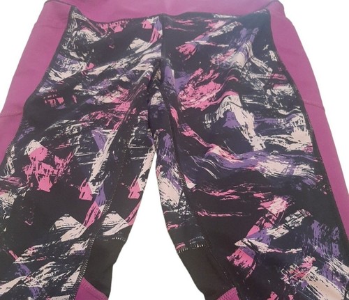 LuLaRoe Women’s Large Yoga Leggings Black Gray Pockets High Rise Activewear Gym - Picture 2 of 6