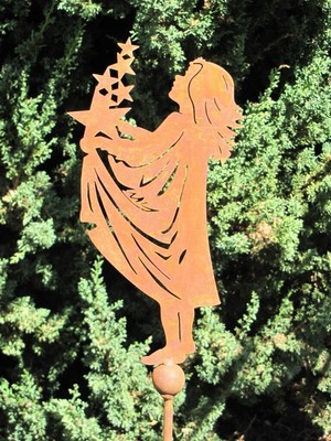 Edelrost Gartenstecker Sterntaler Rankstab Rost Gartendeko Deko Garten Metall Ebay