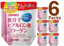Orihiro low molecular weight hyaluronic acid collagen pouch 30days×6packsb