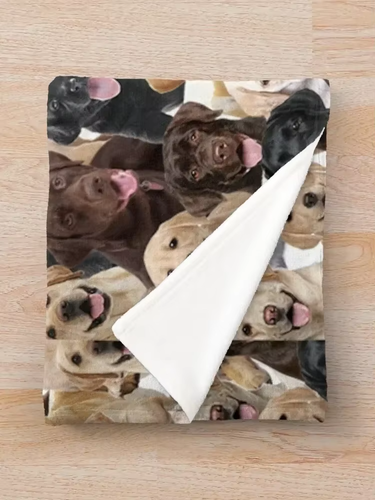 Labrador Sofa Throw bed topper blanket cover dog black chocolate golden couch - Picture 4 of 7