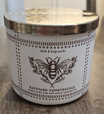 Bath & Body Works Backyard Honeysuckle Large 3-Wick 14.5 oz New | eBay