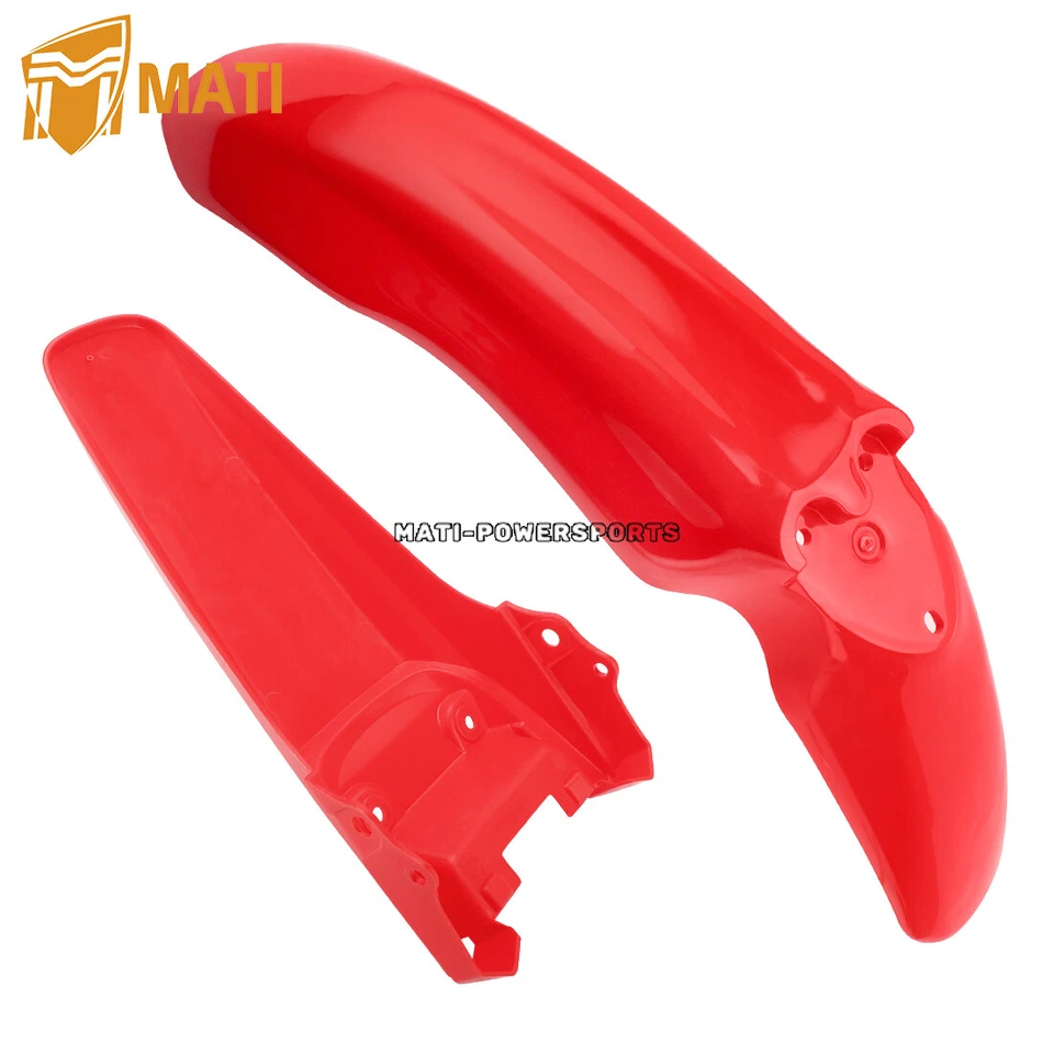 Guardabarros delantero trasero para Honda CRF80F CRF100F 2004 05 06 07 2008 guardabarros de plástico Foto 4 de 4