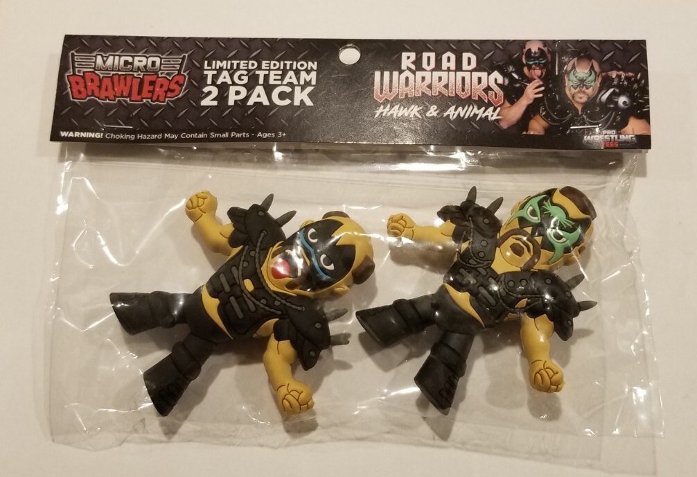 Road Warriors Hawk & Animal Limited Edition Micro Brawlers Black