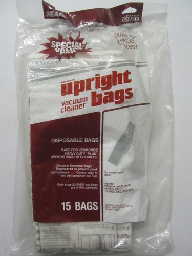 Sears Kenmore Upright Vacuum Cleaner bags #2050655 lot of 10 bags - Picture 1 of 6