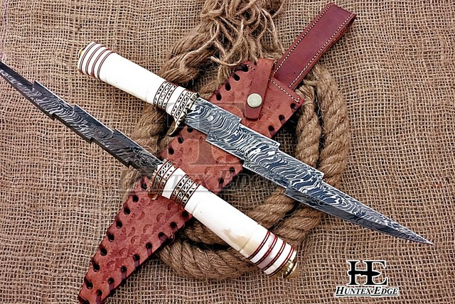 HUNTEX Custom Handmade Damascus Blade 38 cm Long Exotic Knife Perfect Present HUNTEX Custom Handmade Damascus Blade 38 cm Long Exotic Knife Perfect Present