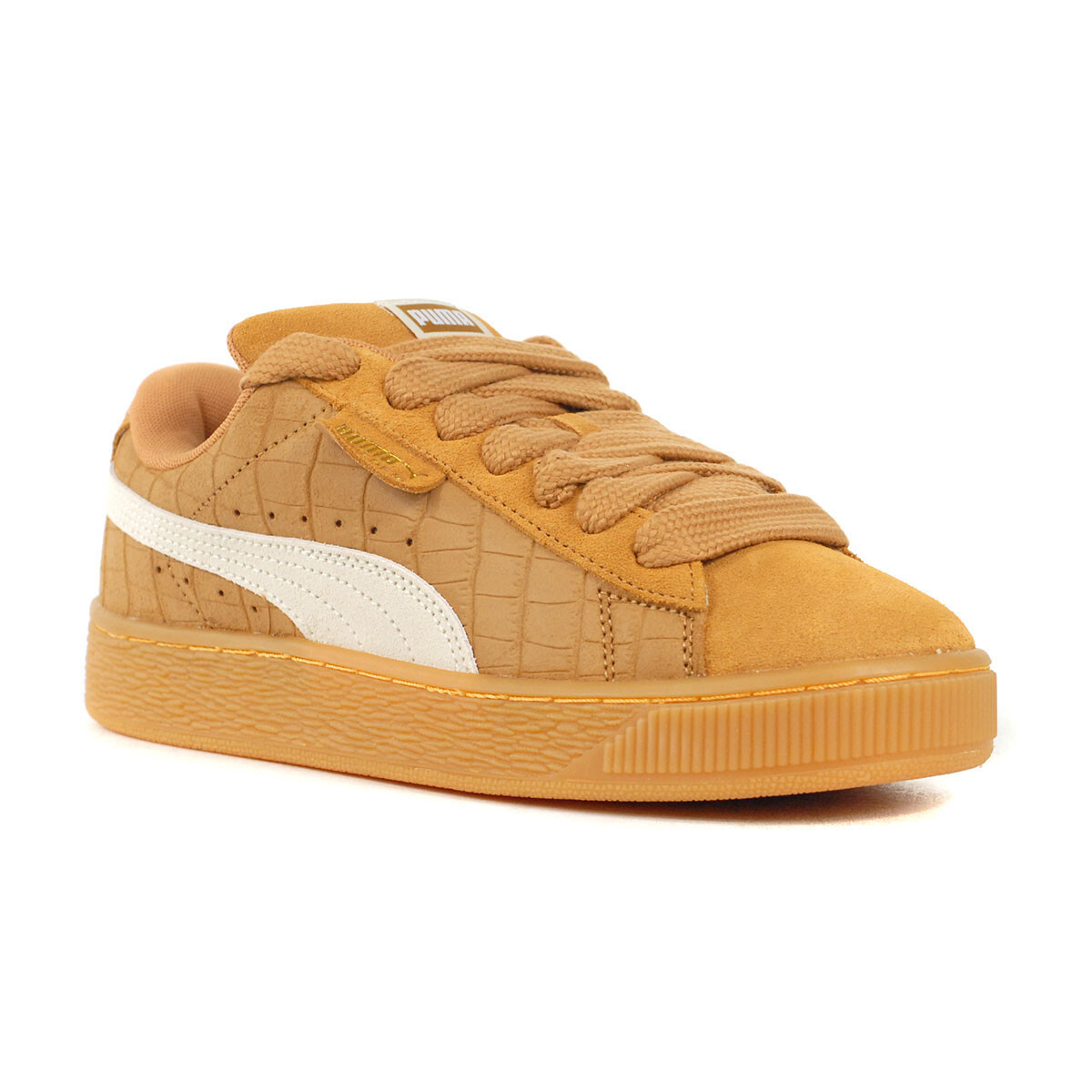 PUMA Women's Suede XL Elevated Caramel Latte/Gum Sneakers 39967202