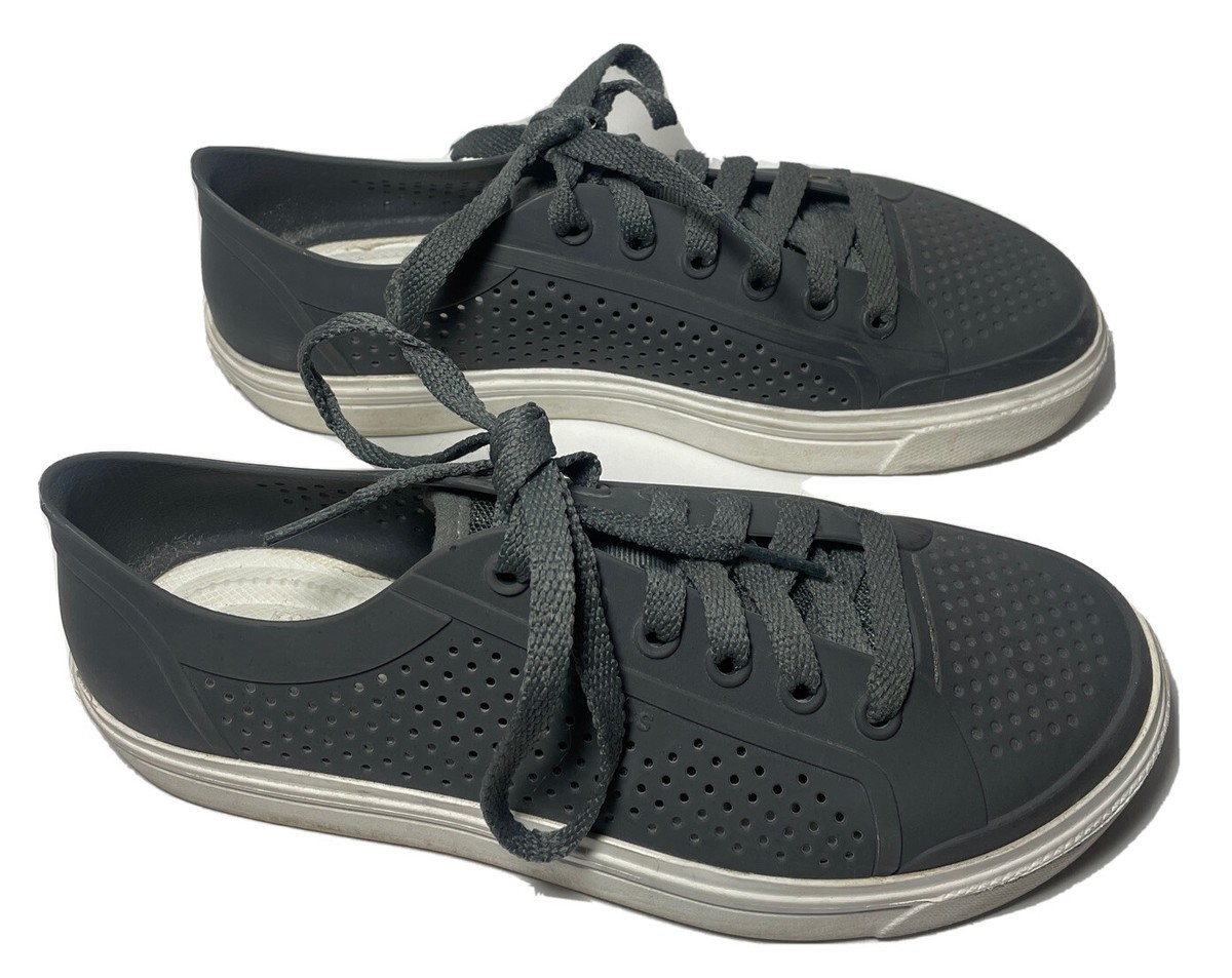 Crocs Citilane Roka Court Sneakers Mens 5 Gray Perforated Iconic