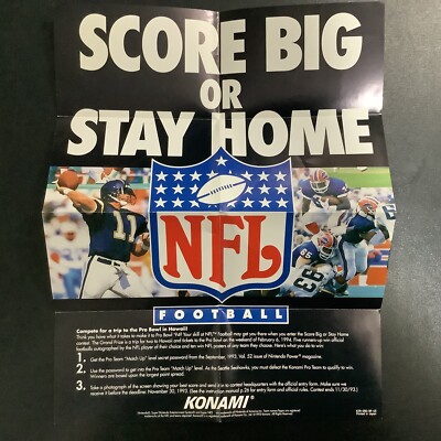 NFL Football Playbook KON-SNS-NF-US SNES Super Nintendo Insert