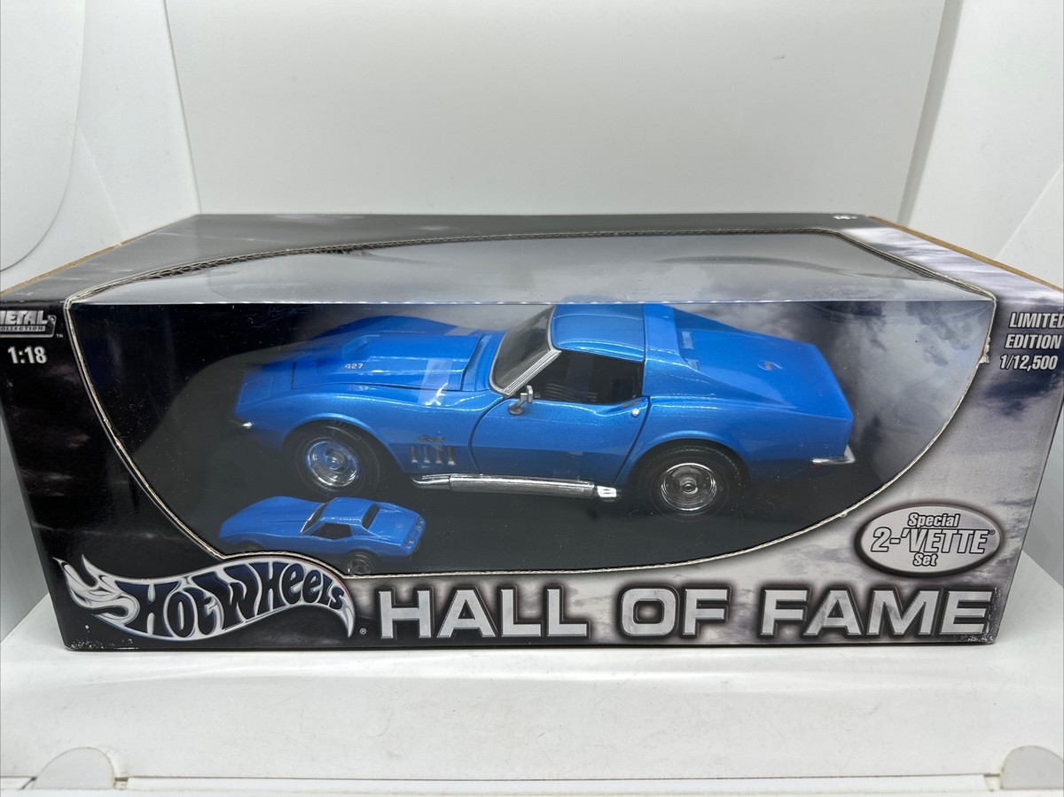 ホットウィール ‘69 CORVETTE 1/18,1/64 2台 Hot Wheels Hall of Fame