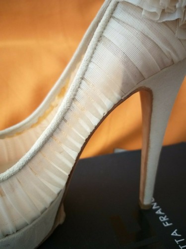 ELISABETTA FRANCHI tg 37( italiana) sandalias unica color beige sin usar - Imagen 10 de 12