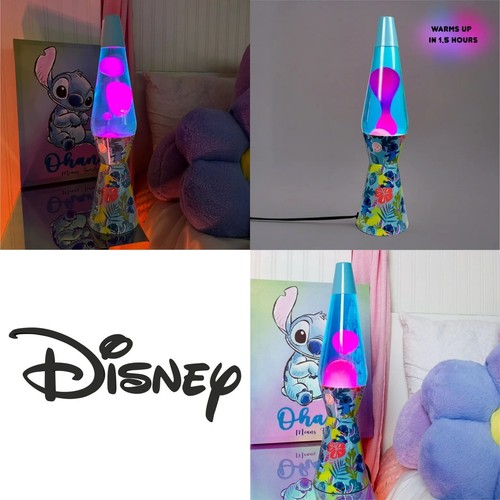 Stitch 16" Lava Motion Volcano Lamp, Pink Wax in Purple Liquid Viral Best Gift - Picture 2 of 7