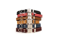 Euro Dog Soft Leather Metal Quick-Release Buckle Dog Collar Made in USA