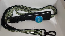 New~**TOP PAWS GREEN REFLECTIVE DOG LEASH**~Comfort~6 Ft L & 1" W~HANDS FREE