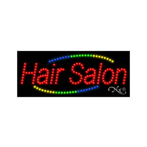 NEW "HAIR SALON" BORDER 27x11 SOLID & ANIMATED LED SIGN w/CUSTOM OPTIONS 20811 - Picture 1 of 3