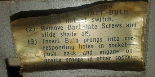 Vintage Fluorescent Light Fixture Mounted Electro 60 Cycles 110-120 Volts 1930 ? - Picture 2 of 6