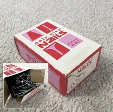 Vintage Grip-Rite Steel Nails 4d Common 1 1/2” - 1 Pound Mostly Full Box - Rare!