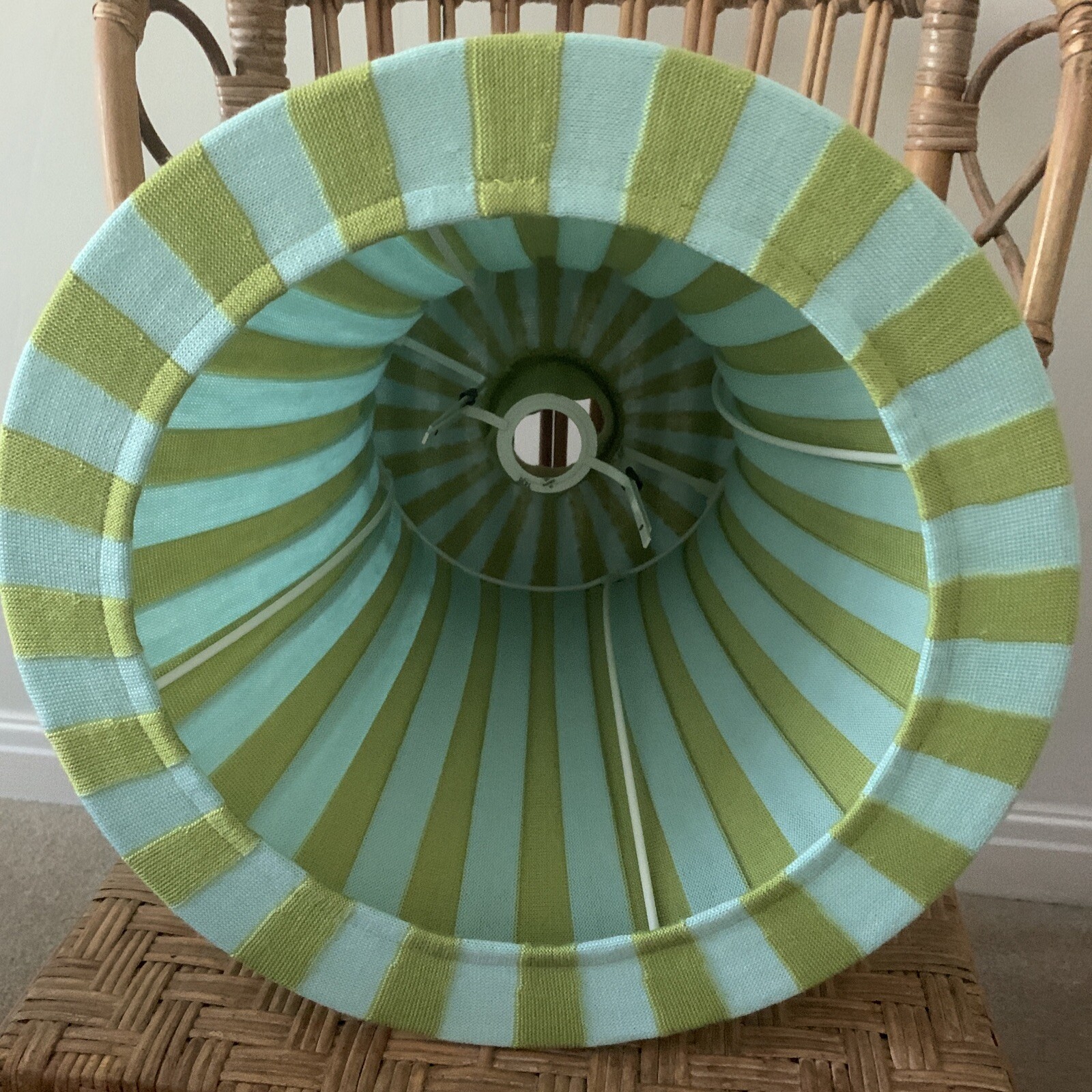 Ikea ÄMTEVIK Lamp shade, blue, green striped 37 cm eBay