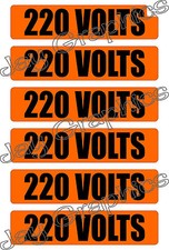 220 Volts Voltage & Conduit Markers | Stickers | Decals | Labels Electrical Volt