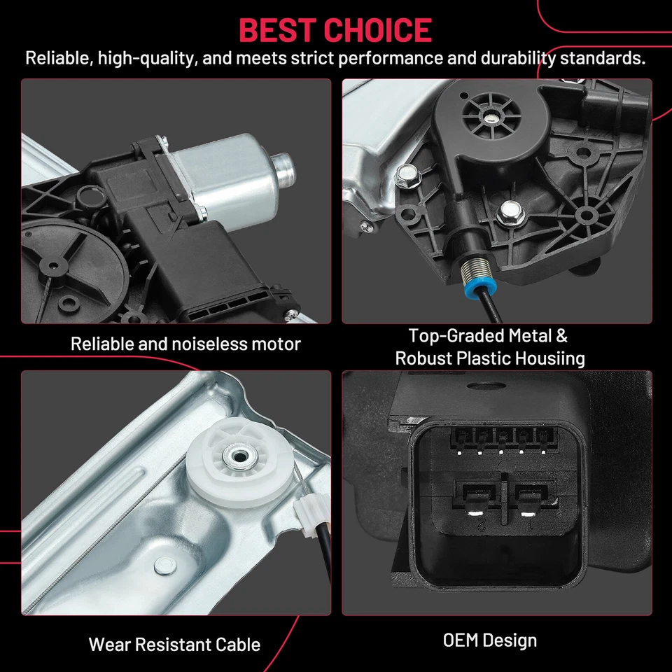 Front Driver Side Window Regulator w/ Motor For Chevy Silverado GMC Sierra 14-20 Foto 2 de 4