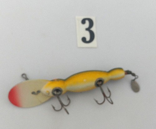 Vintage Bomber - # Waterdog - 4 1/2" Large - Green & Yellow w/ Spots - Picture 2 of 2